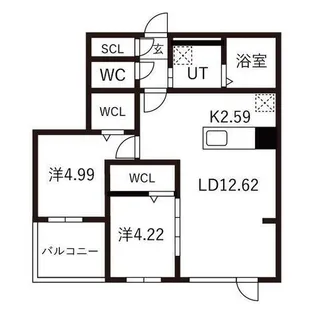 ガイアールS24【3階】の間取り