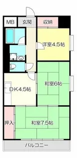 木の国ハイツ【10階】の間取り