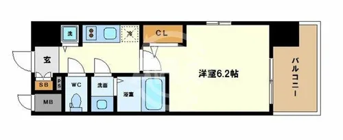 エスリード中之島SOUTH【10階】の間取り