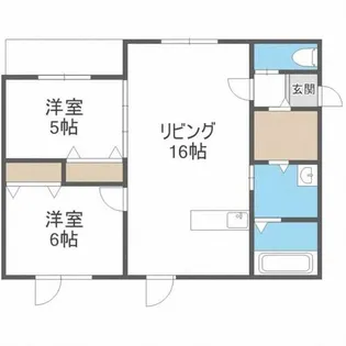 朝日ハイツⅡ【1階】の間取り