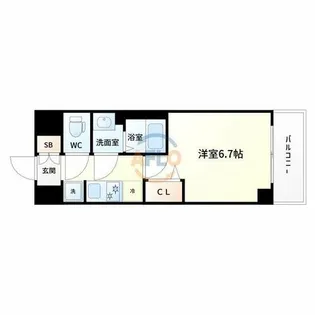 スワンズシティ新大阪ヴィーヴォ【9階】の間取り