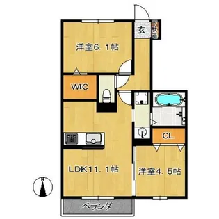 パストラル【102号室】の間取り