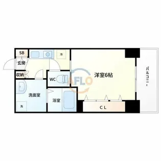 ウインズコート西中島【5階】の間取り