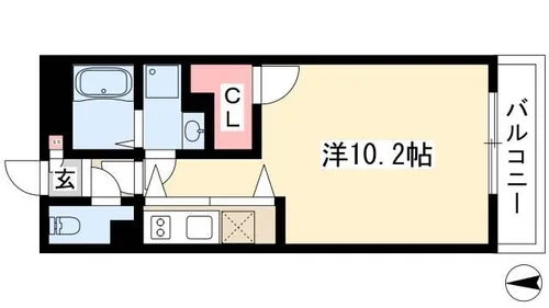 AXIA亀島【4階】の間取り