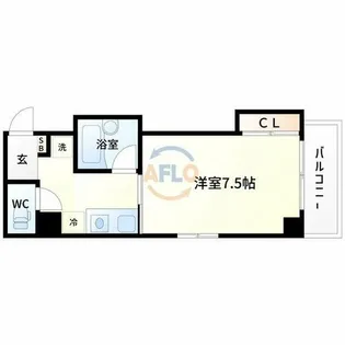 アール新大阪【5階】の間取り