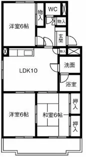 ロワールJ.T【101号室】の間取り