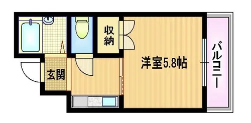 大阪府大阪市都島区都島中通1丁目【マンション】の間取り