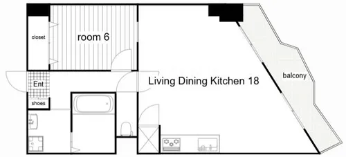明石アーバンライフ【724号室】の間取り
