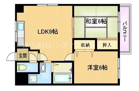 大阪府大阪市旭区大宮2丁目【マンション】の間取り