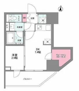 シーズンフラッツ梅田EAST【3階】の間取り