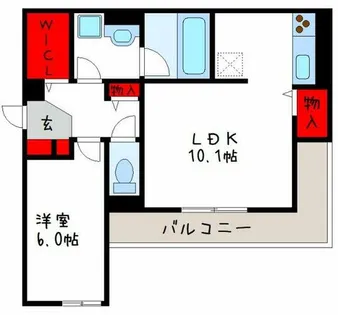 クレスト平野南【3階】の間取り