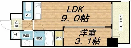 エスグランデ難波グランツ【8階】の間取り