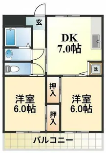 メロディタカノ【2階】の間取り