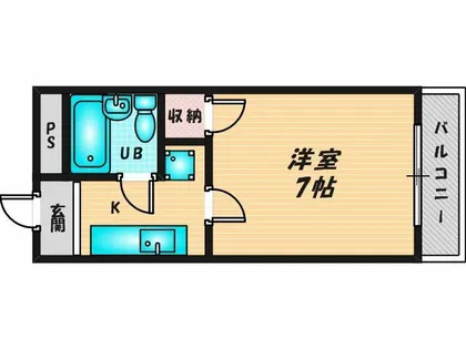 ノアーズアーク深江橋【7階】の間取り
