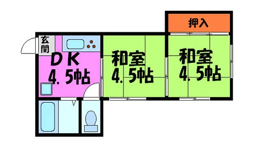 山木文化【103号室】の間取り
