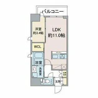 スリーアイランドタワー金山【7階】の間取り
