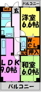 アルデール日生【407号室】の間取り