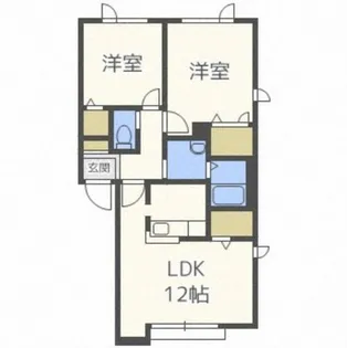 北海道札幌市北区太平二条3丁目【アパート】の間取り