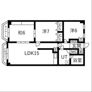 カトレアハイツ札幌【503号室】の間取り