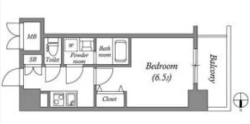 ワールドアイ難波City Gate【12階】の間取り