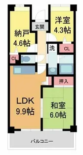 シャルメ東灘【705号室】の間取り