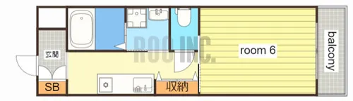 インタービレッジ城北二番館【202号室】の間取り