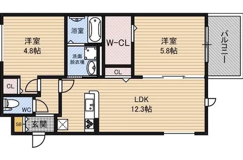 大阪府大阪市鶴見区横堤2丁目【アパート】の間取り