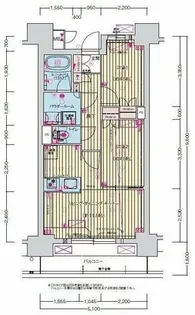 プレサンス名駅南ブリエ【2階】の間取り