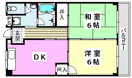 ホワイトピア中西【318号室】の間取り