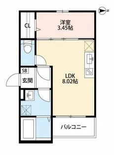 シャン・ルミエールおおとり【2階】の間取り