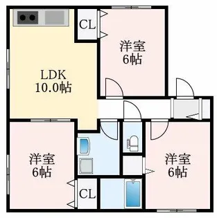 大阪府堺市中区深阪4丁【アパート】の間取り