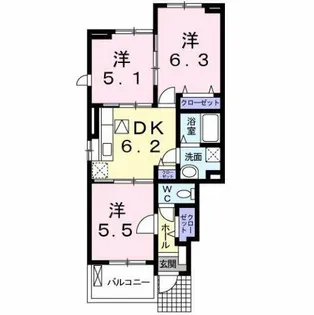 ソレイユ【1階】の間取り