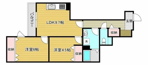 HEALING GRACE【B302号室】の間取り