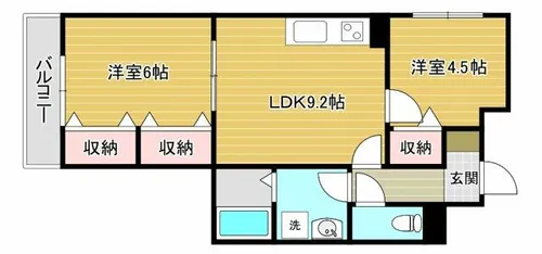 HEALING GRACE【B303号室】の間取り