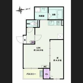 JACK OSUGIⅠ【203号室】の間取り