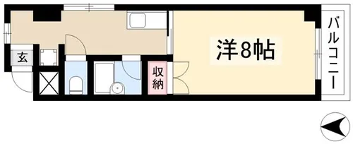 CASA GRAZIA【3E号室】の間取り