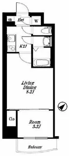 エグゼ難波東【12階】の間取り