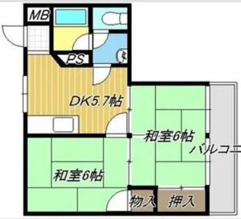 光和荘【205号室】の間取り