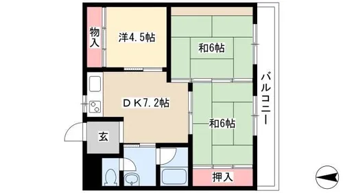 ハイツ幹【101号室】の間取り