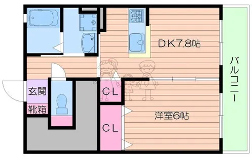大阪府大阪市阿倍野区昭和町4丁目【アパート】の間取り