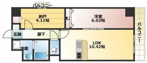 アーバンパーク新大阪【10階】の間取り