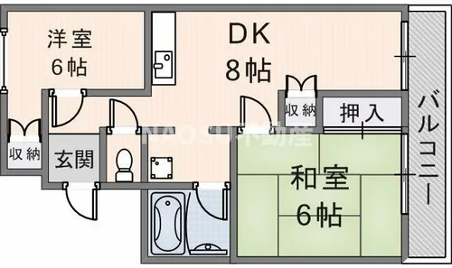 ドムール芝高【207号室】の間取り
