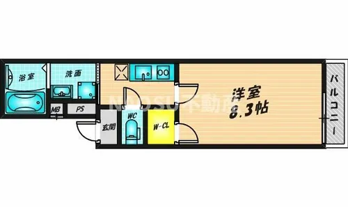 フジパレス若江岩田Ⅱ番館【1階】の間取り