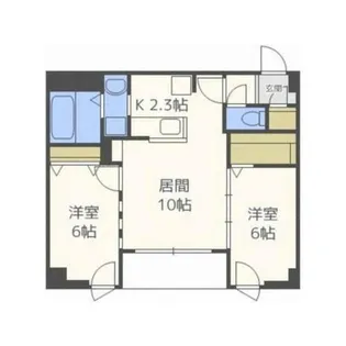 シティレジデンス桑園【2階】の間取り