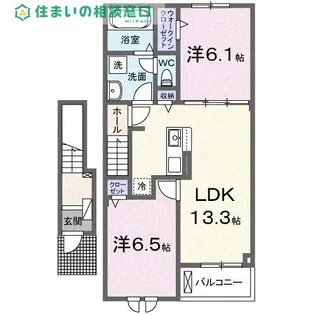 愛知県碧南市城山町3丁目【アパート】の間取り