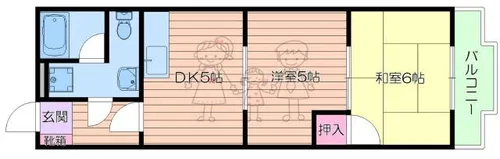 大阪府大阪市阿倍野区昭和町2丁目【マンション】の間取り