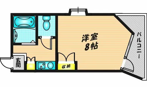 エンゼルハイツ桜町【203号室】の間取り