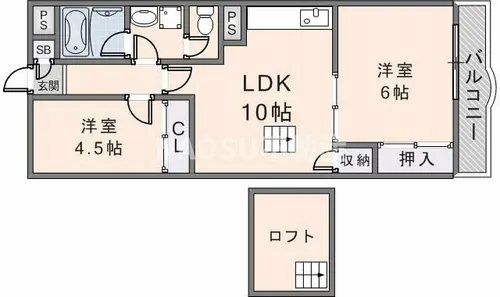 グランメゾン【406号室】の間取り