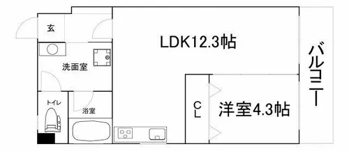 大阪府大阪市北区黒崎町【マンション】の間取り