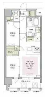 アーバネックス大阪天満宮Ⅱ【10階】の間取り